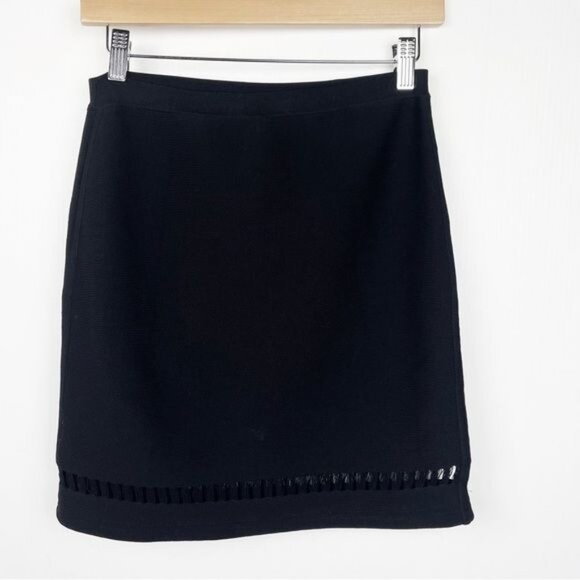Alexander Wang Black pull up Mini Skirt elastic waist size Small - Picture 3 of 4